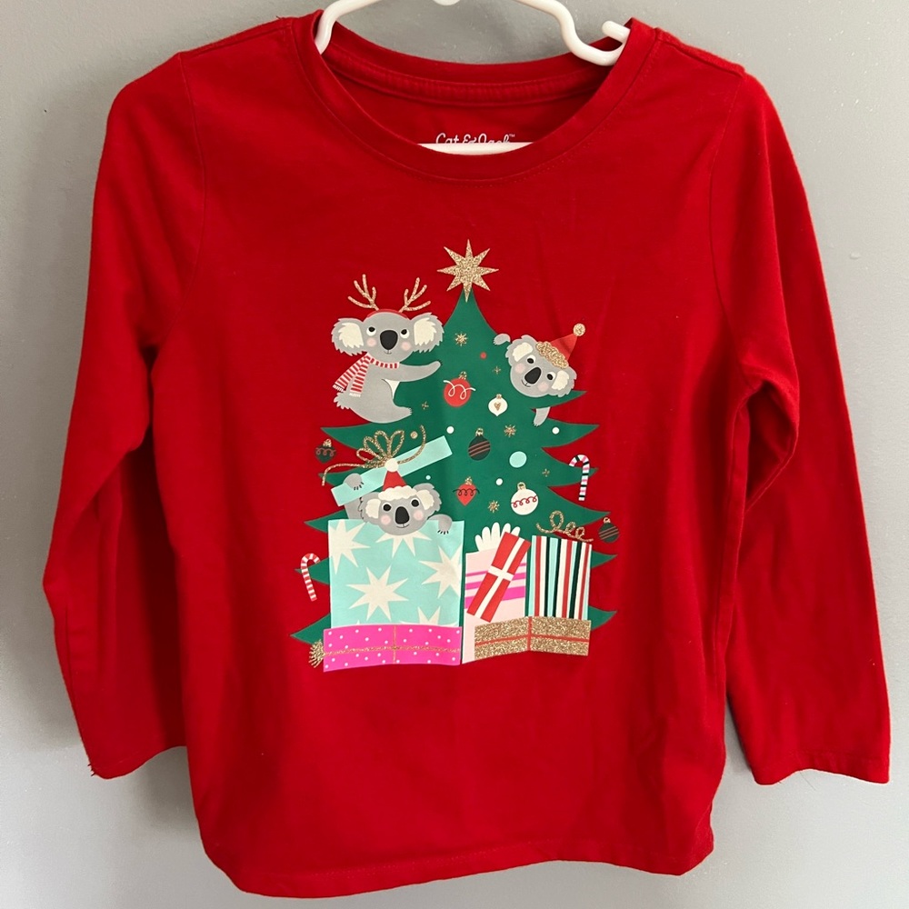 Girls Christmas Koala Shirt